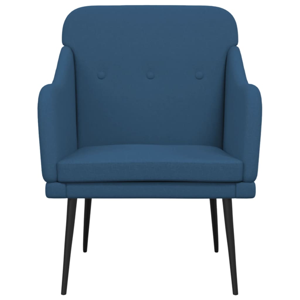 Cadeira com apoio de braços 63x76x80 cm tecido azul