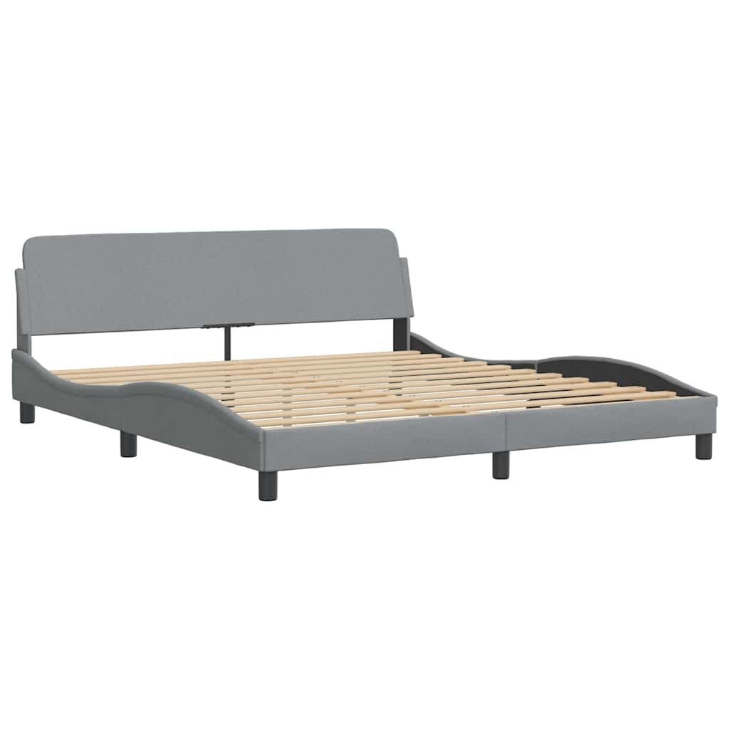 Estrutura de cama dover 183x213 cm tecido cinza-claro