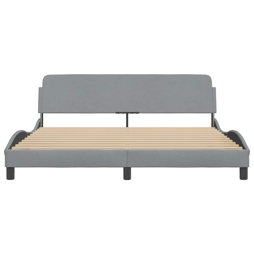 Estrutura de cama dover 183x213 cm tecido cinza-claro