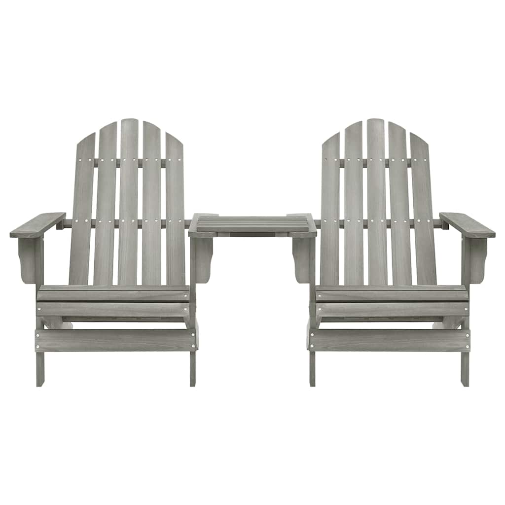 Cadeiras jardim adirondack + mesa centro madeira abeto cinza