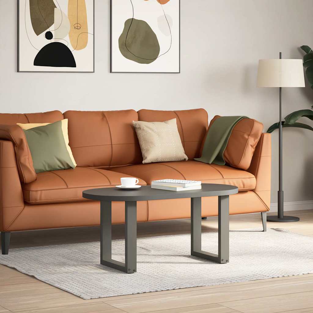 Pés para mesa de centro em formato de u, 2 peças, antracite, 28x(42-43) cm, aço