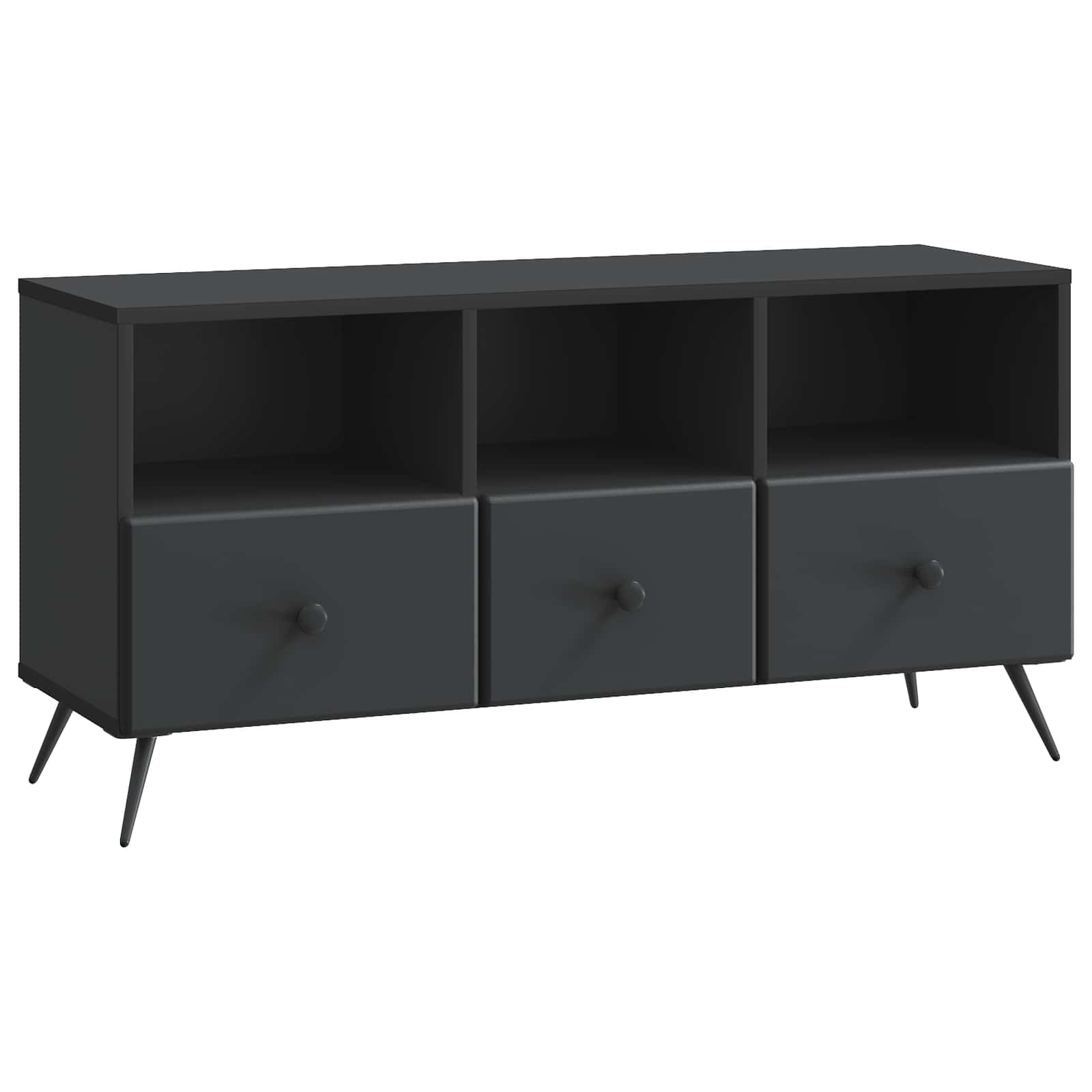 Gabinete para TV preto 102 x 34,5 x 50 cm derivados de madeira