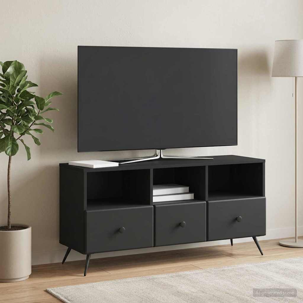Gabinete para TV preto 102 x 34,5 x 50 cm derivados de madeira