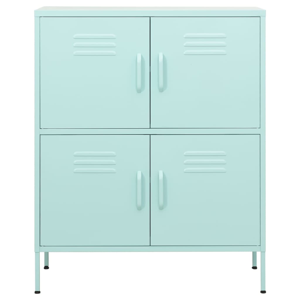 Armário de arrumação aço 80x35x101,5 cm verde-hortelã