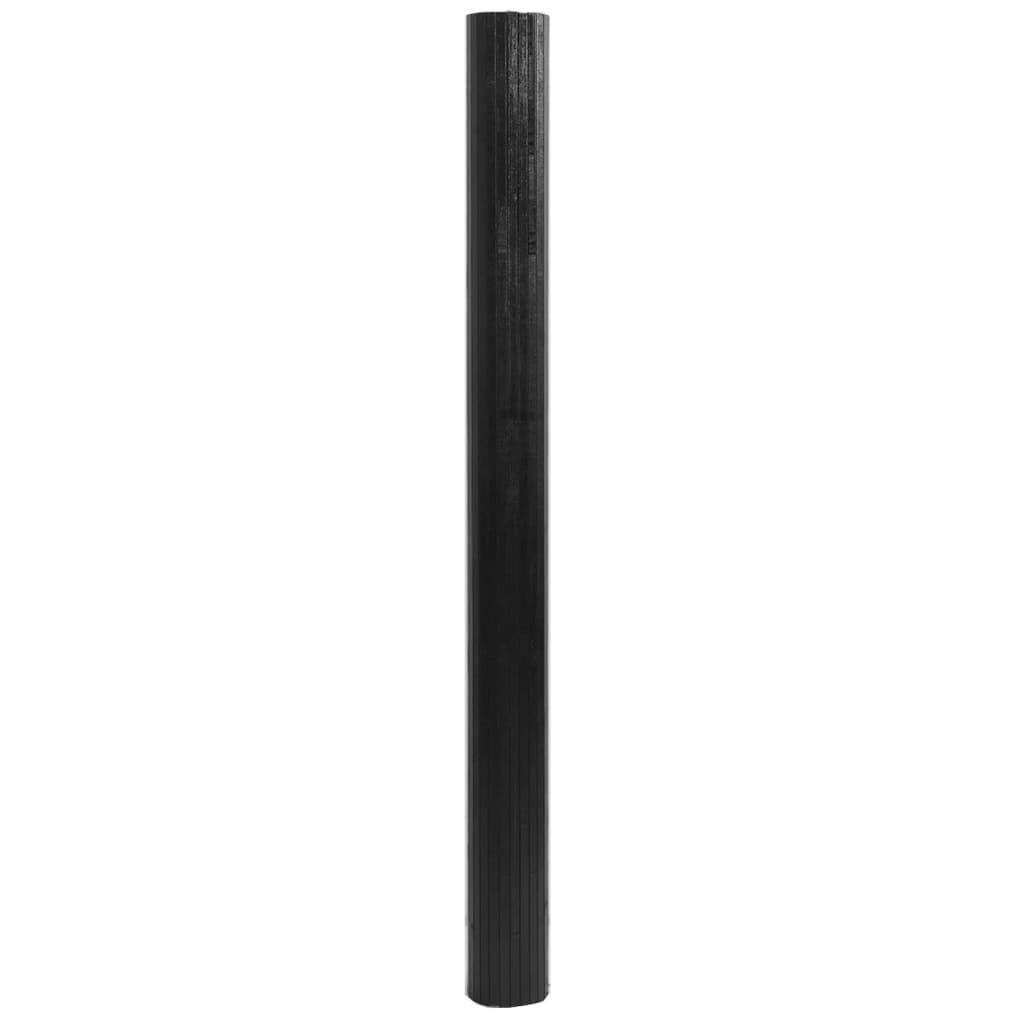 Tapete retangular 80x200 cm bambu preto