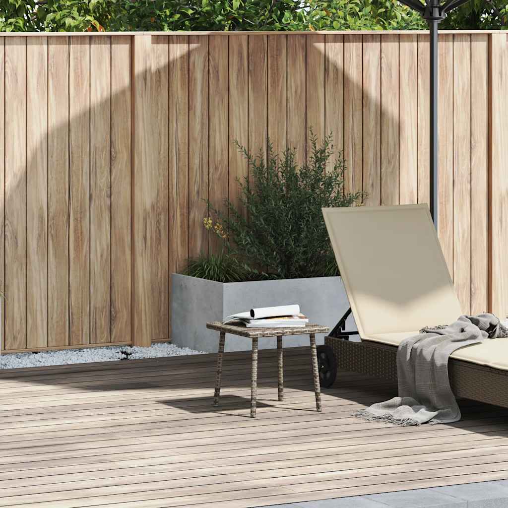 Mesa de centro de jardim retangular 40x40x37cm vime PE cinzento