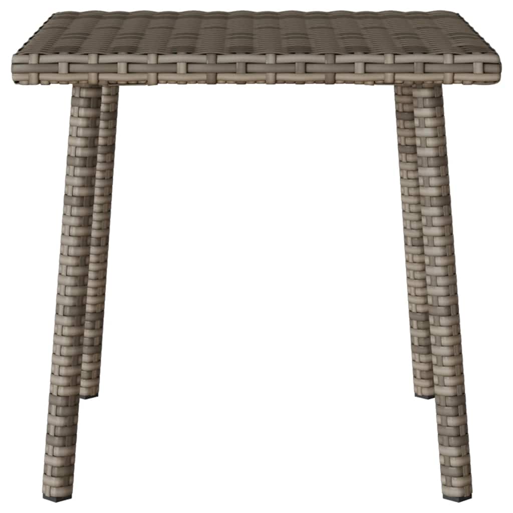 Mesa de centro de jardim retangular 40x40x37cm vime PE cinzento
