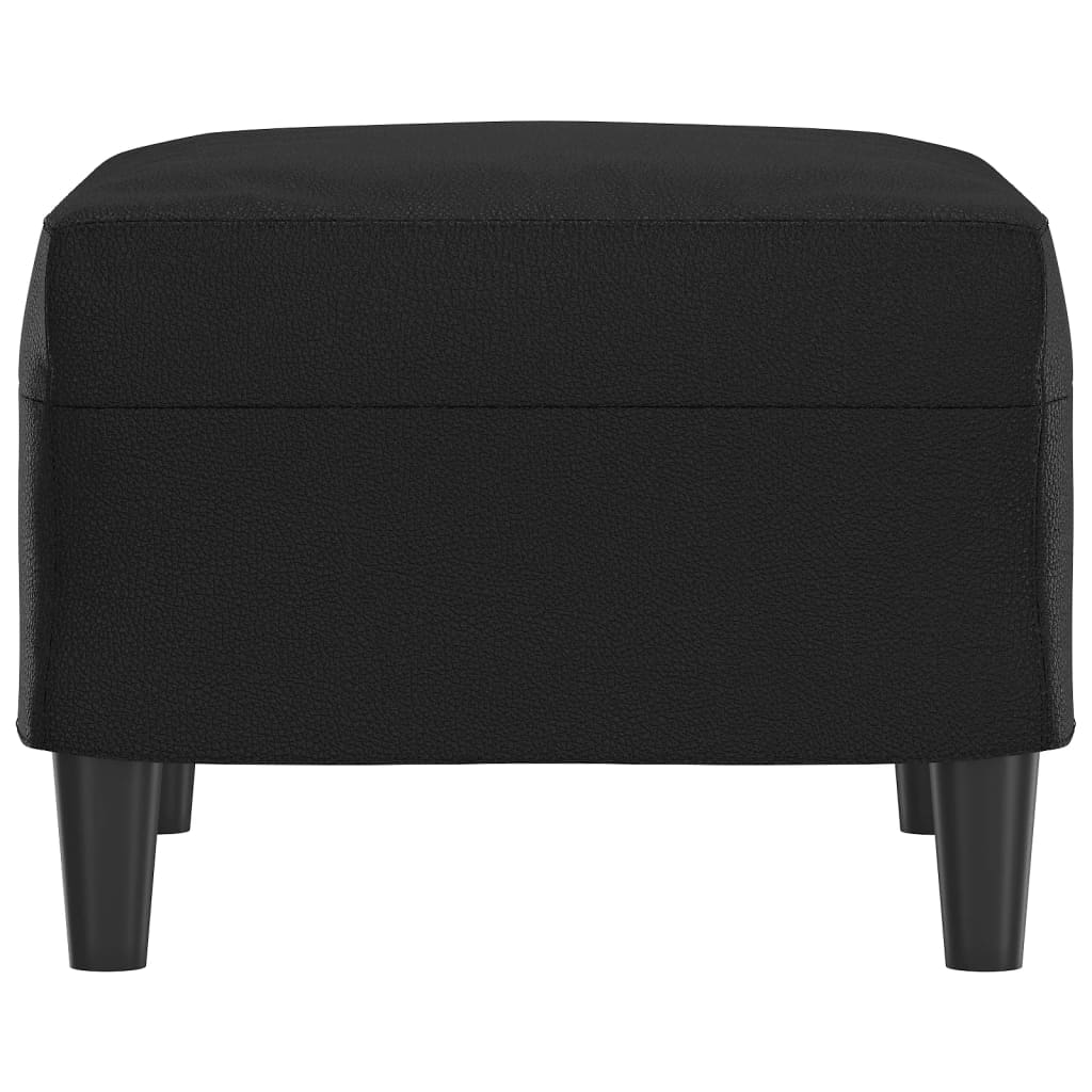 Apoio de pés 60x50x41 cm couro artificial preto