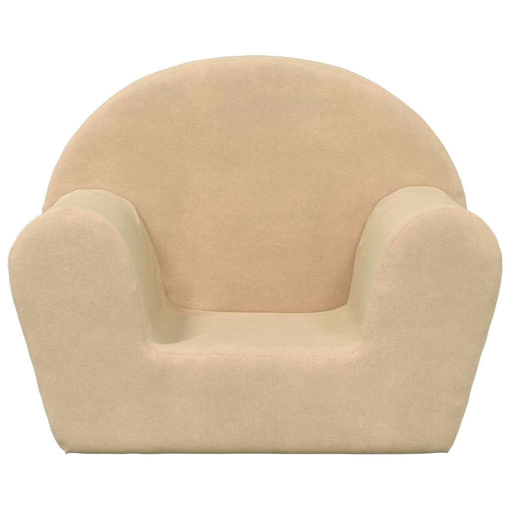 Sofá infantil peluche macio creme