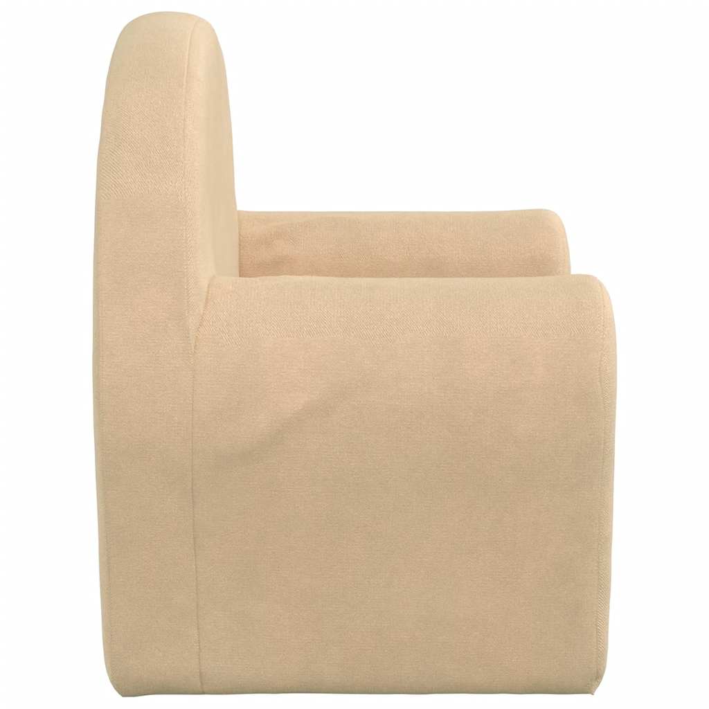 Sofá infantil peluche macio creme