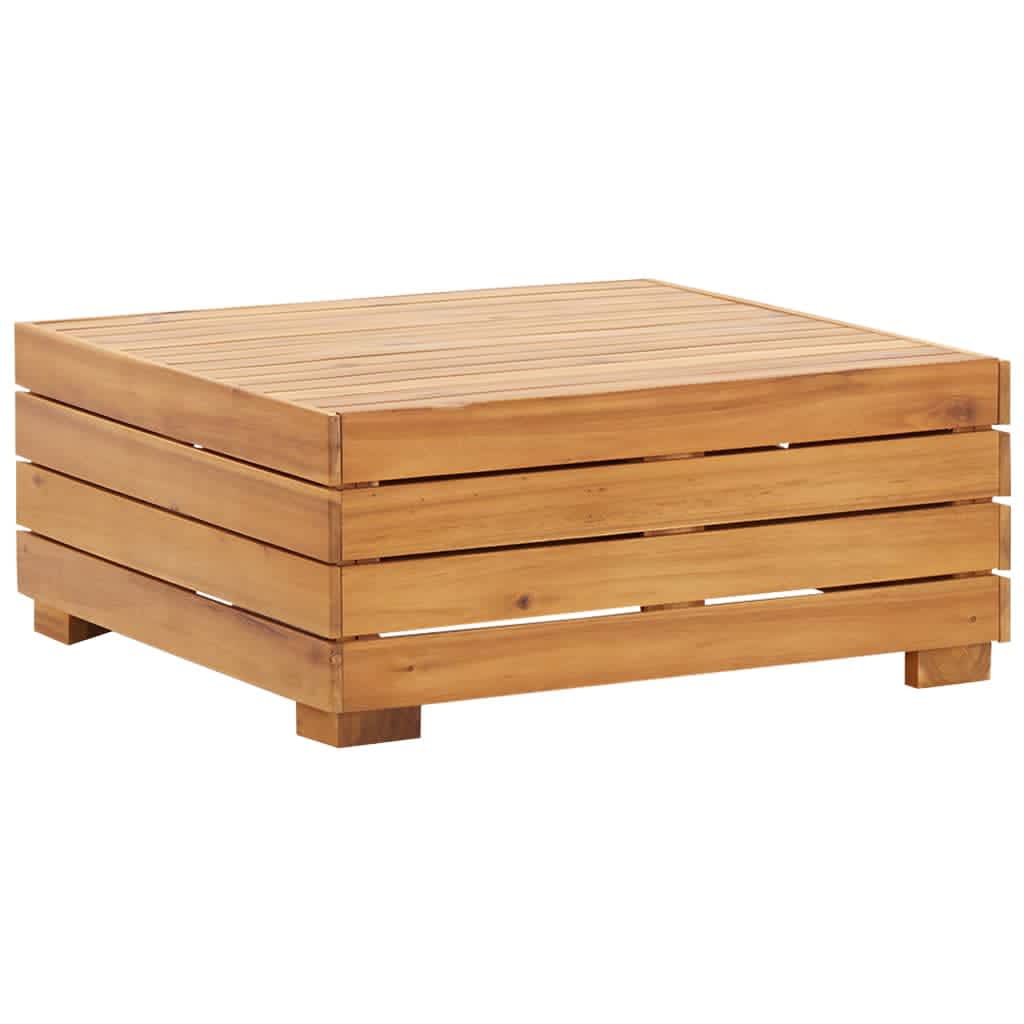 2 Pcs conjunto lounge de jardim c/ almofadões acácia maciça