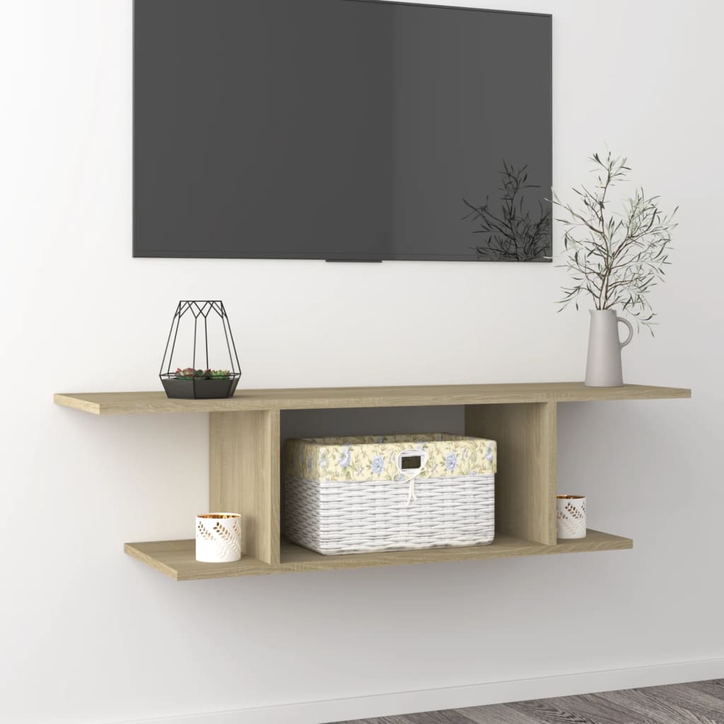 Móvel de TV para parede 103x30x26,5 cm carvalho sonoma