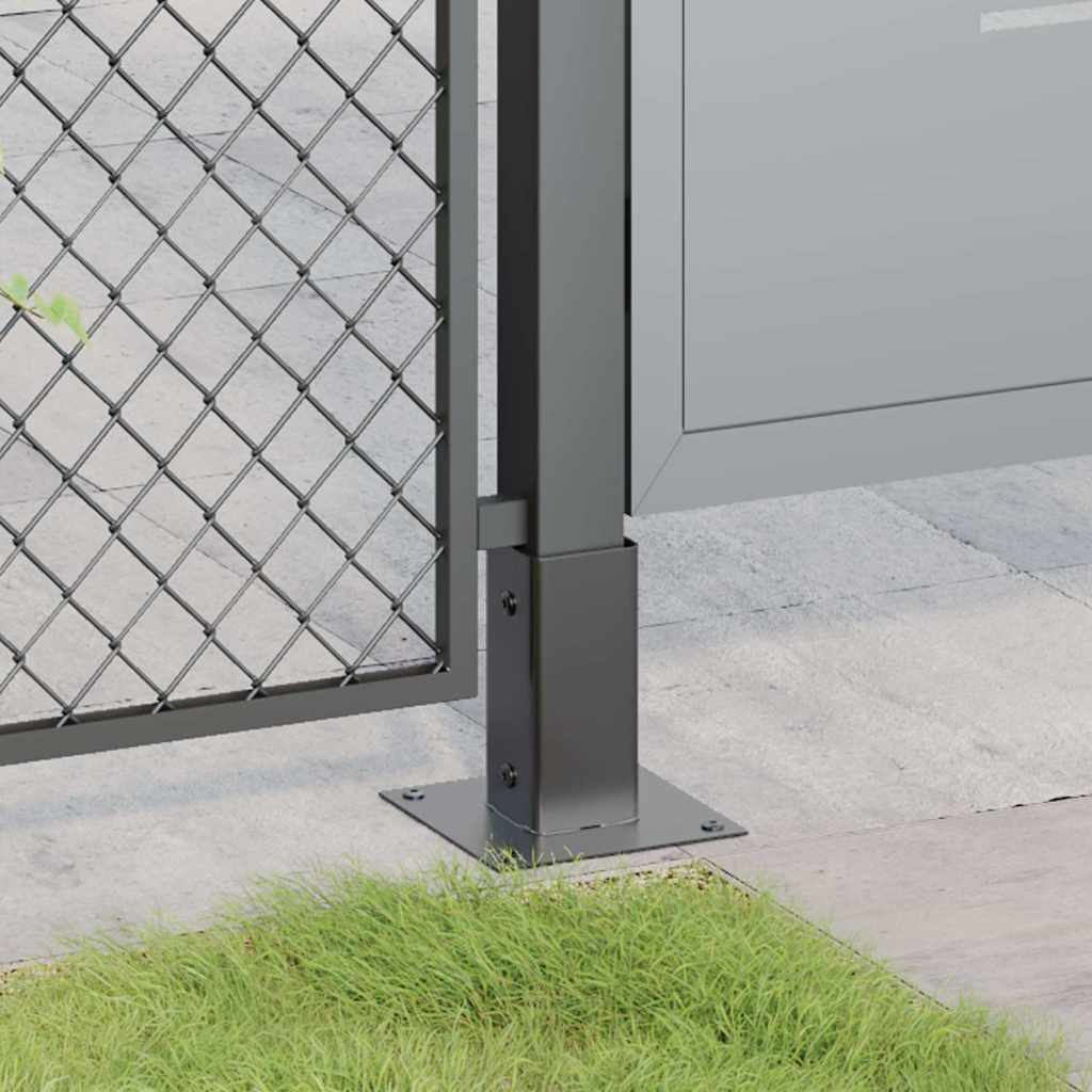 Bases de coluna quadradas 12 peças 61x61 mm aço revestido a pó