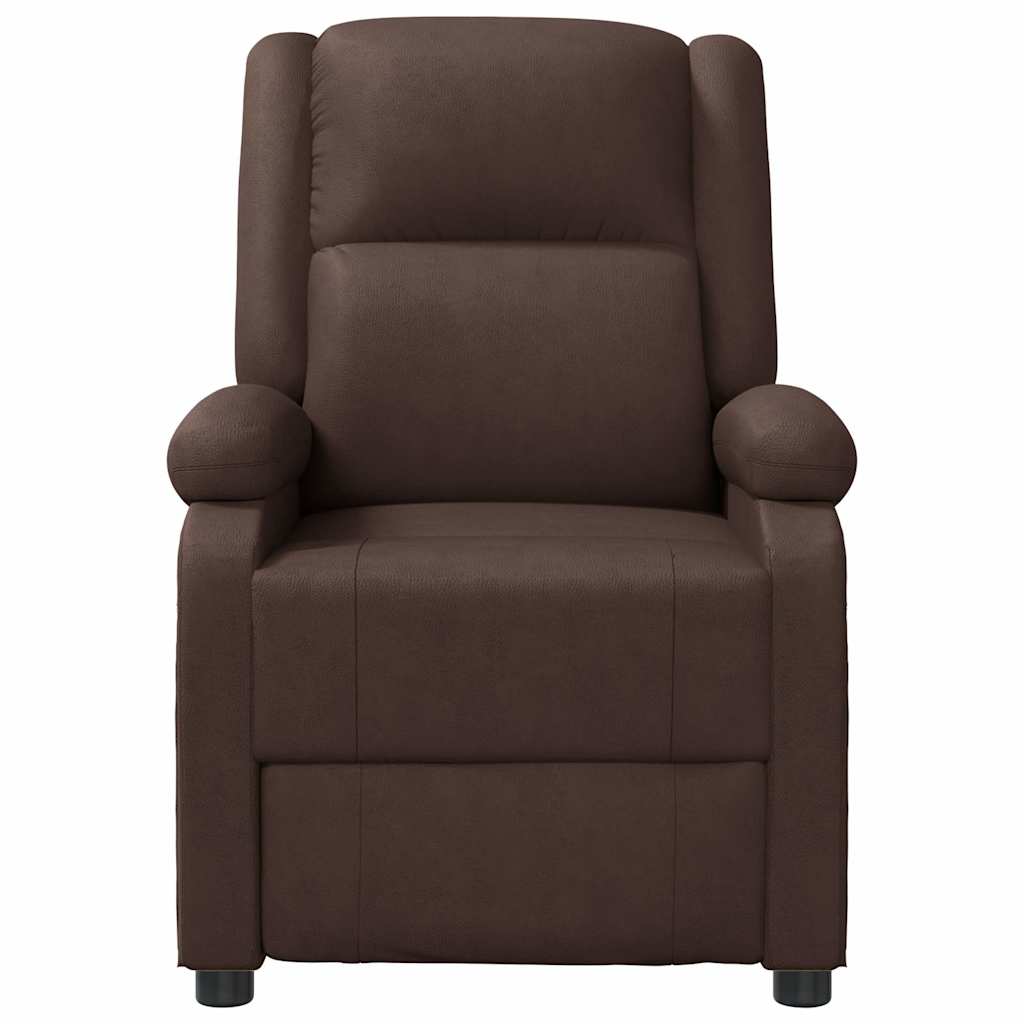 Cadeira de massagens couro artificial castanho