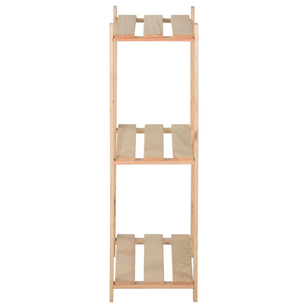 Unidade arrumação 3 prateleiras 80x28,5x90 cm pinho maciço