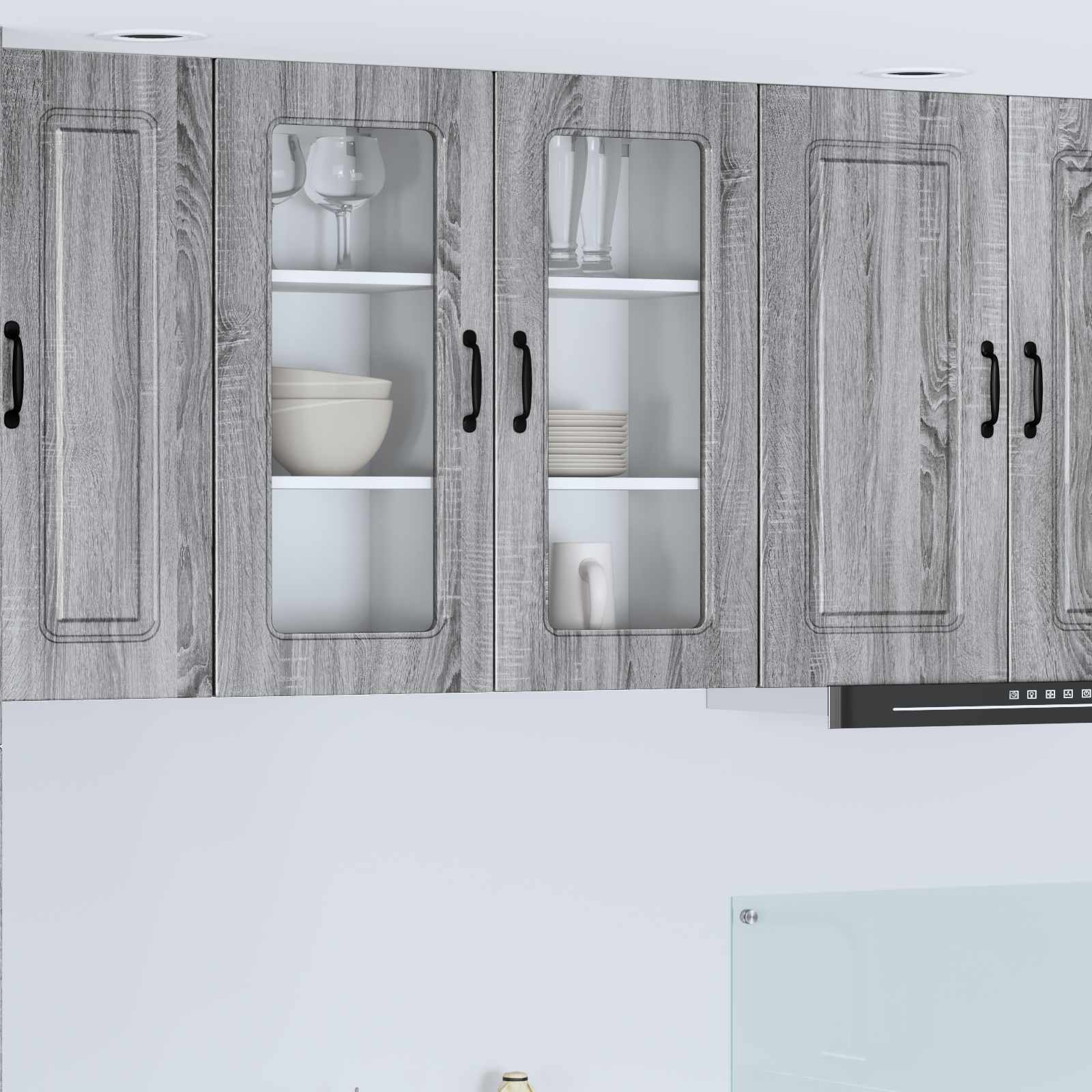 Painel de lava-louça kalmar 2 unid. cinza sonoma