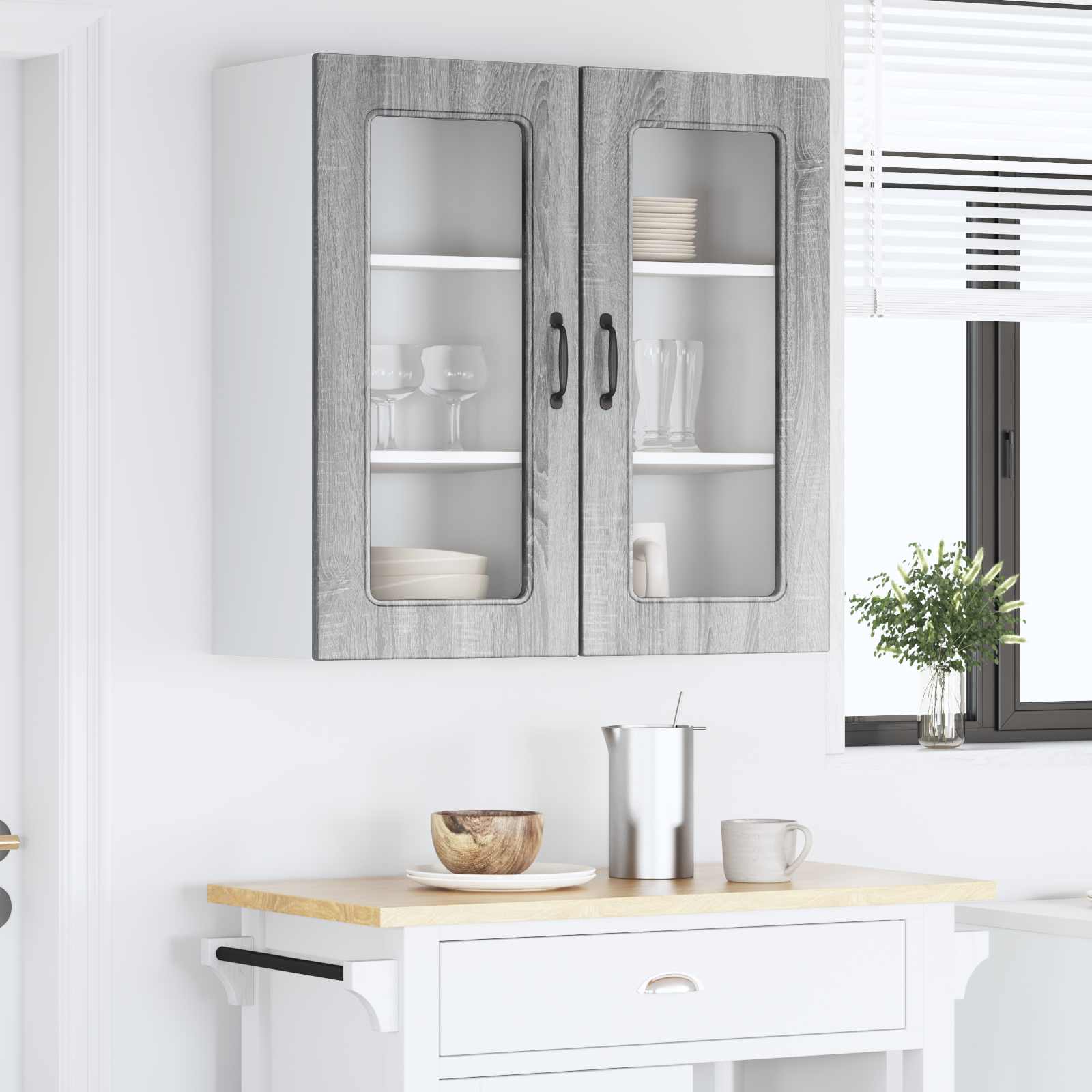 Painel de lava-louça kalmar 2 unid. cinza sonoma