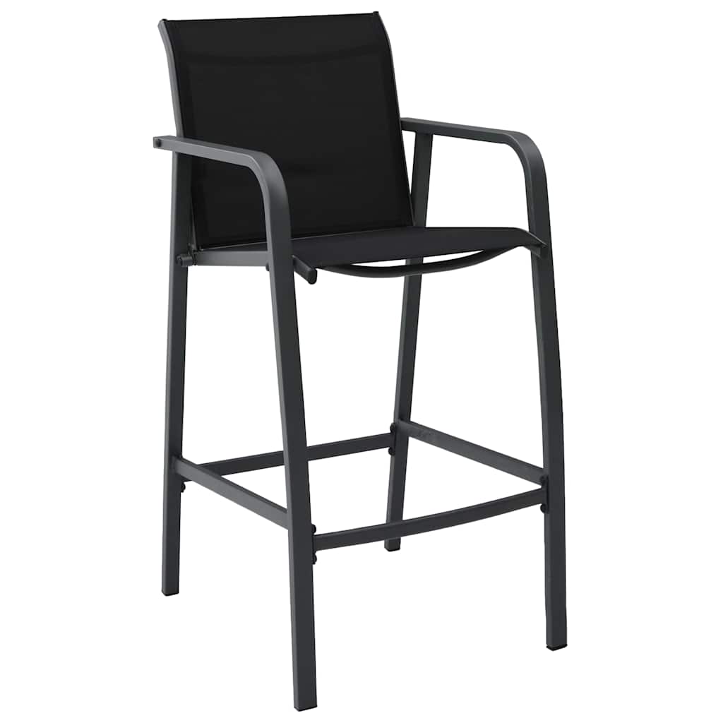5 Pcs conjunto de bar para jardim preto
