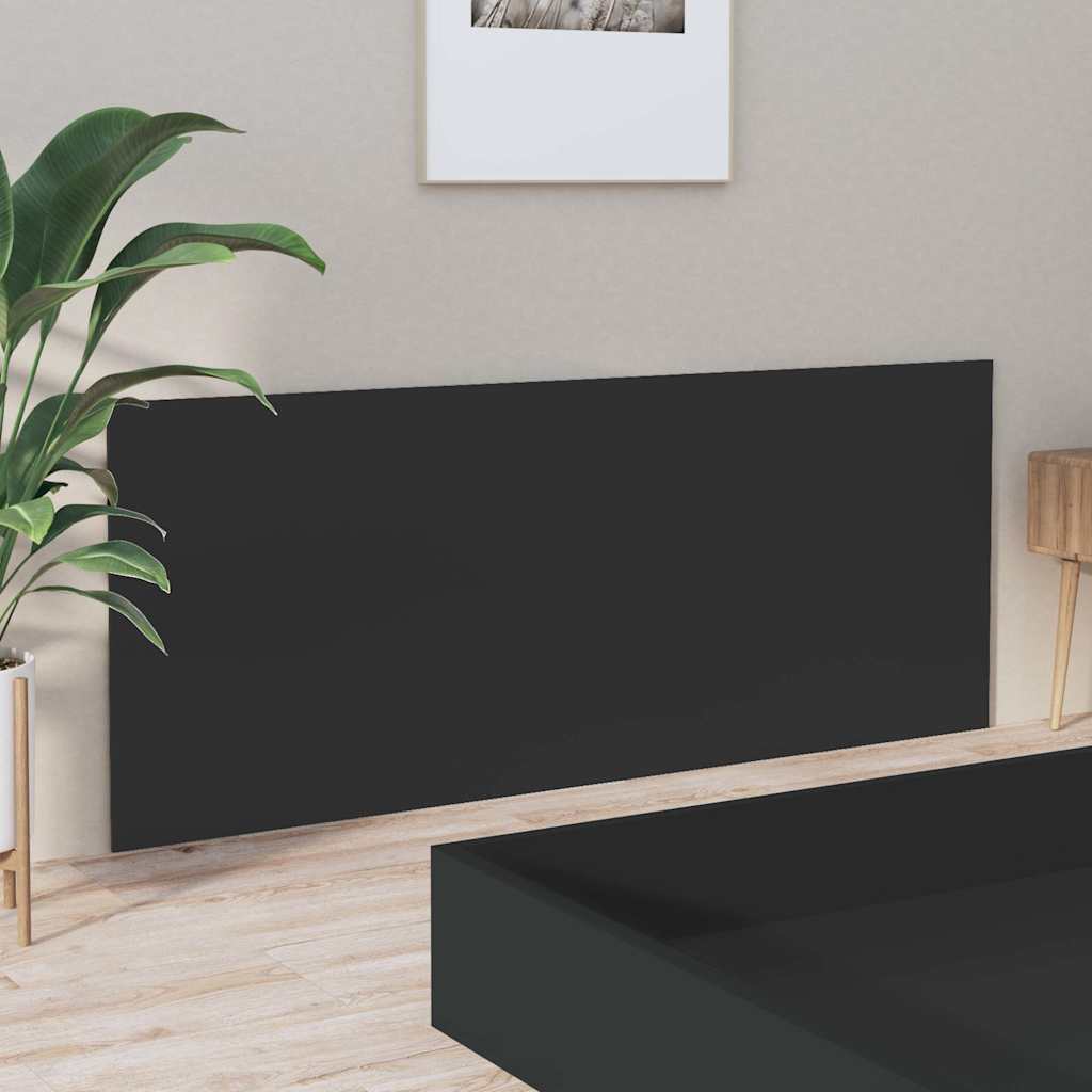 Cabeceira de cama 200x1,5x80 cm derivados de madeira preto