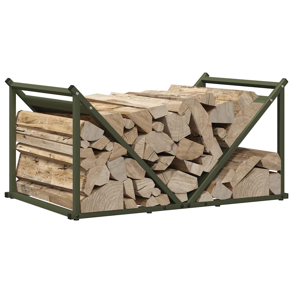 Suporte para lenha aço laminado a frio verde azeitona