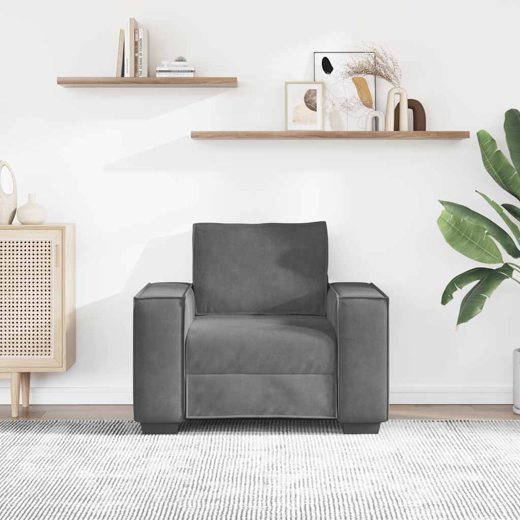 Poltrona 100x78x84 cm veludo verde-escuro