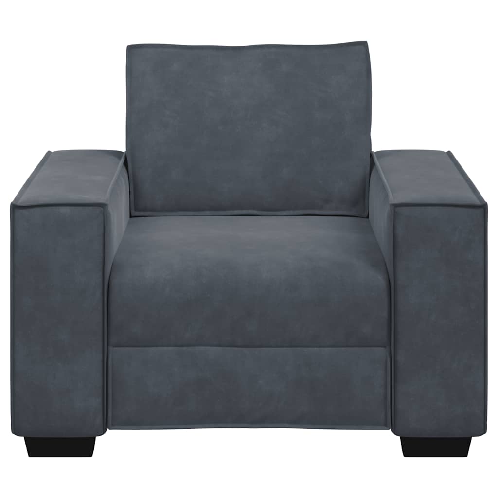 Poltrona 100x78x84 cm veludo verde-escuro