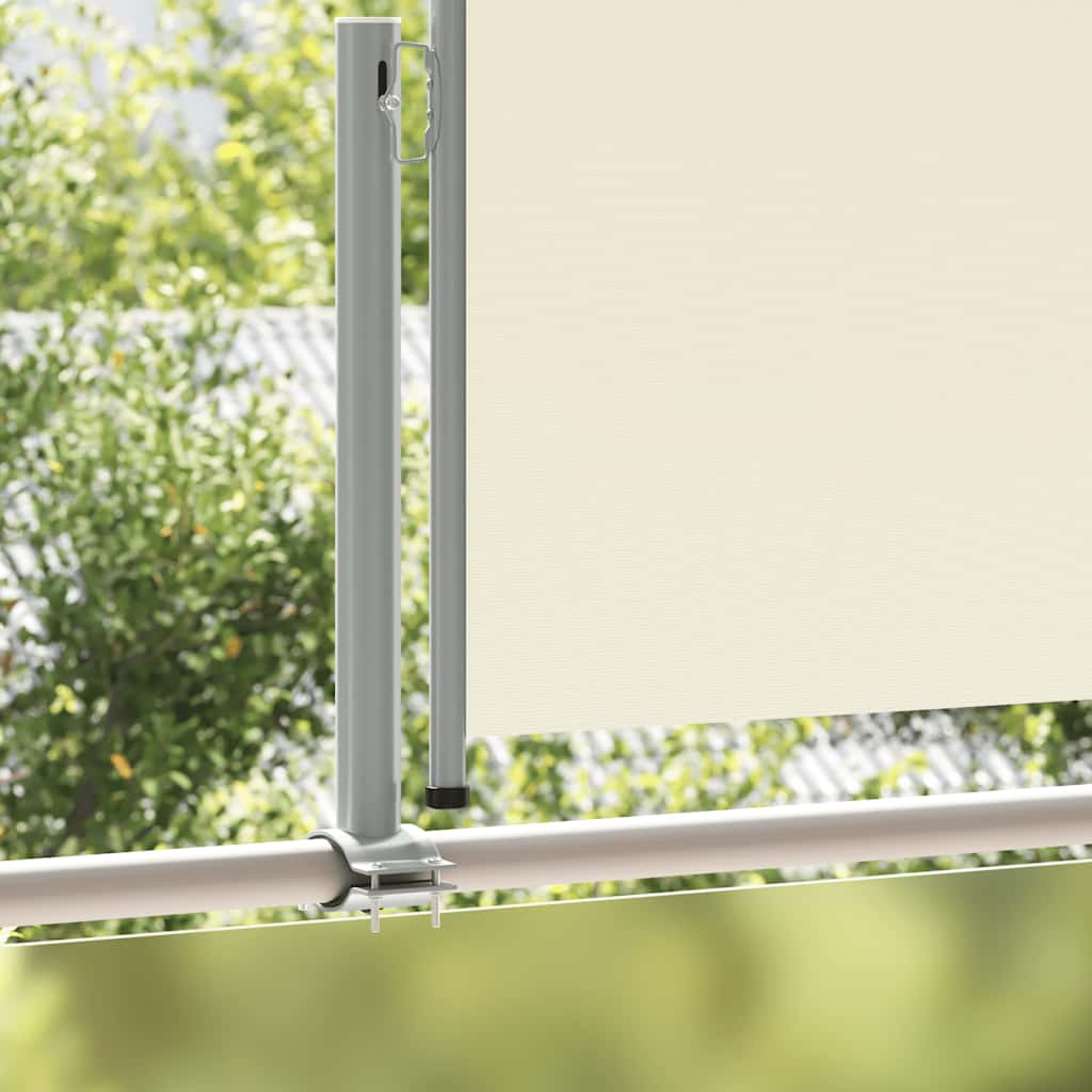 Toldo lateral retrátil para pátio 120x300 cm creme