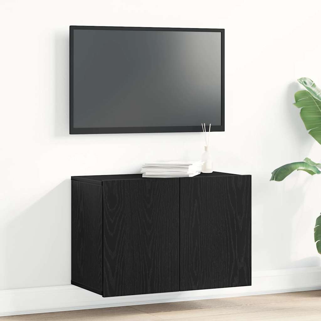 Móvel de TV carvalho preto 60x30x41 cm madeira projetada