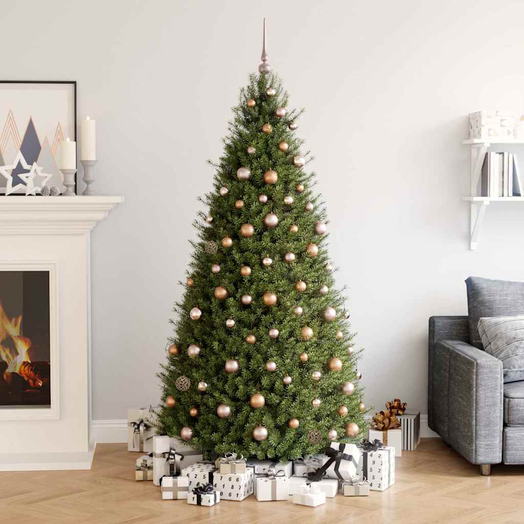 Conj. de bolas de natal 60 pcs c/ pico e 150 leds rosa dourado