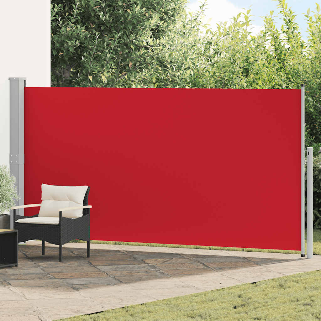 Toldo lateral retrátil 160 x 500 cm vermelho