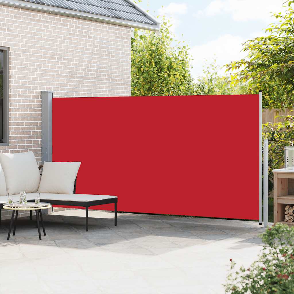Toldo lateral retrátil 160 x 500 cm vermelho