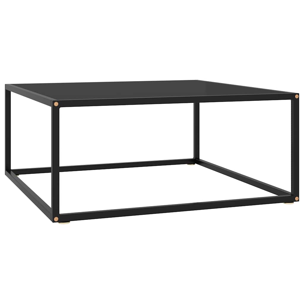 Mesa de centro 80x80x35 cm vidro preto