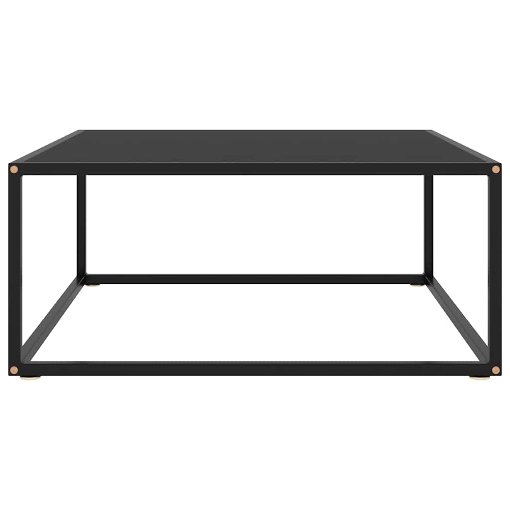 Mesa de centro 80x80x35 cm vidro preto