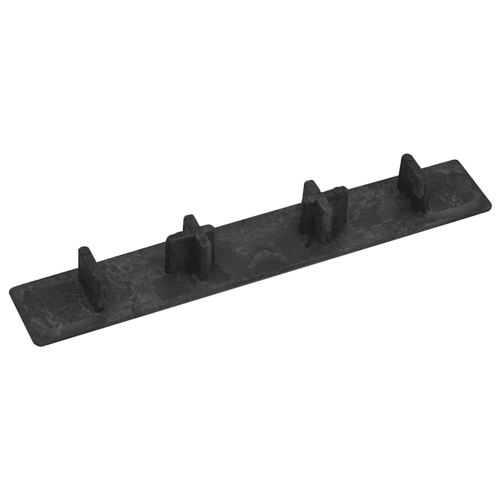 Tampas para extremidades de pavimento 10 pcs plástico preto