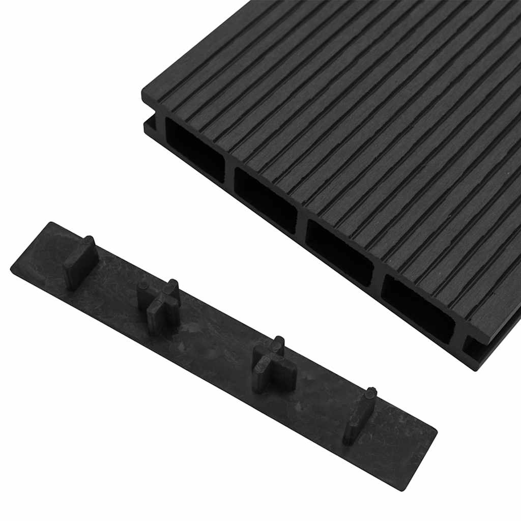 Tampas para extremidades de pavimento 10 pcs plástico preto