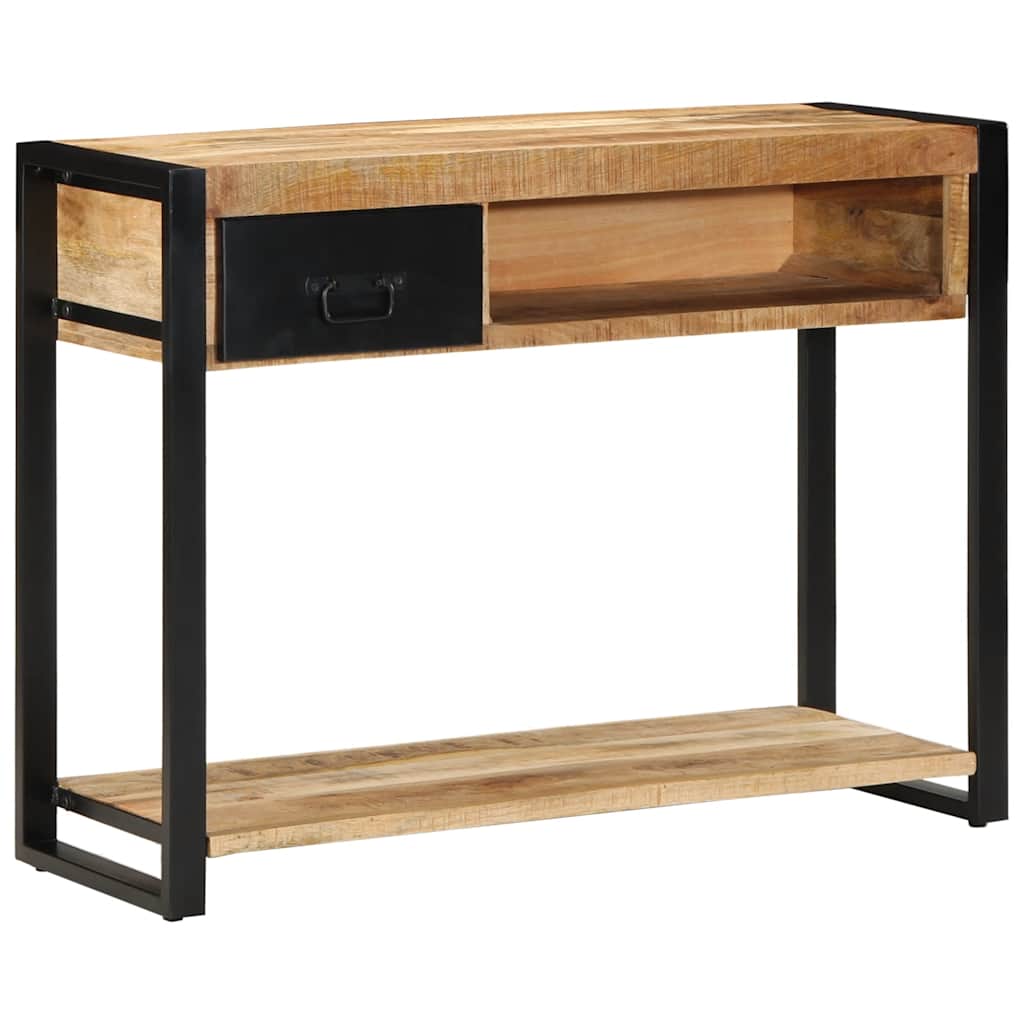 Mesa consola 100x35x75 cm manga de madeira áspera maciça