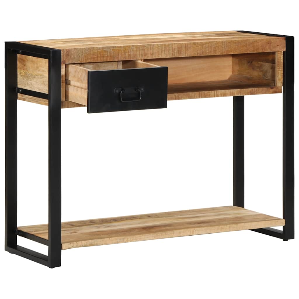 Mesa consola 100x35x75 cm manga de madeira áspera maciça
