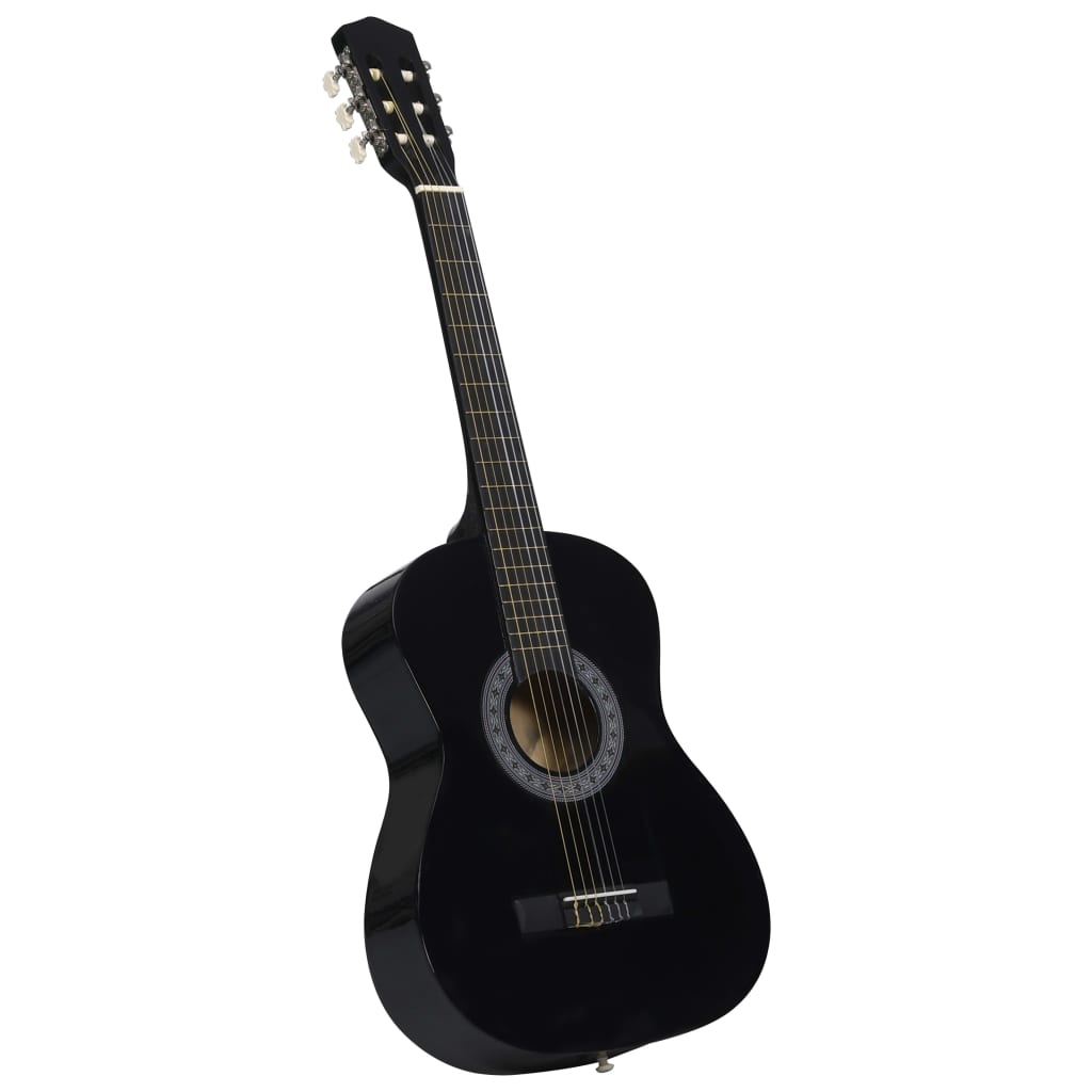 Guitarra clássica para iniciantes com saco 3/4 36" preto