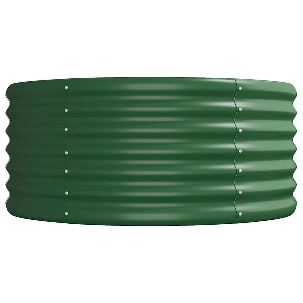 Canteiro elevado jardim 620x80x36 cm aço galvanizado verde
