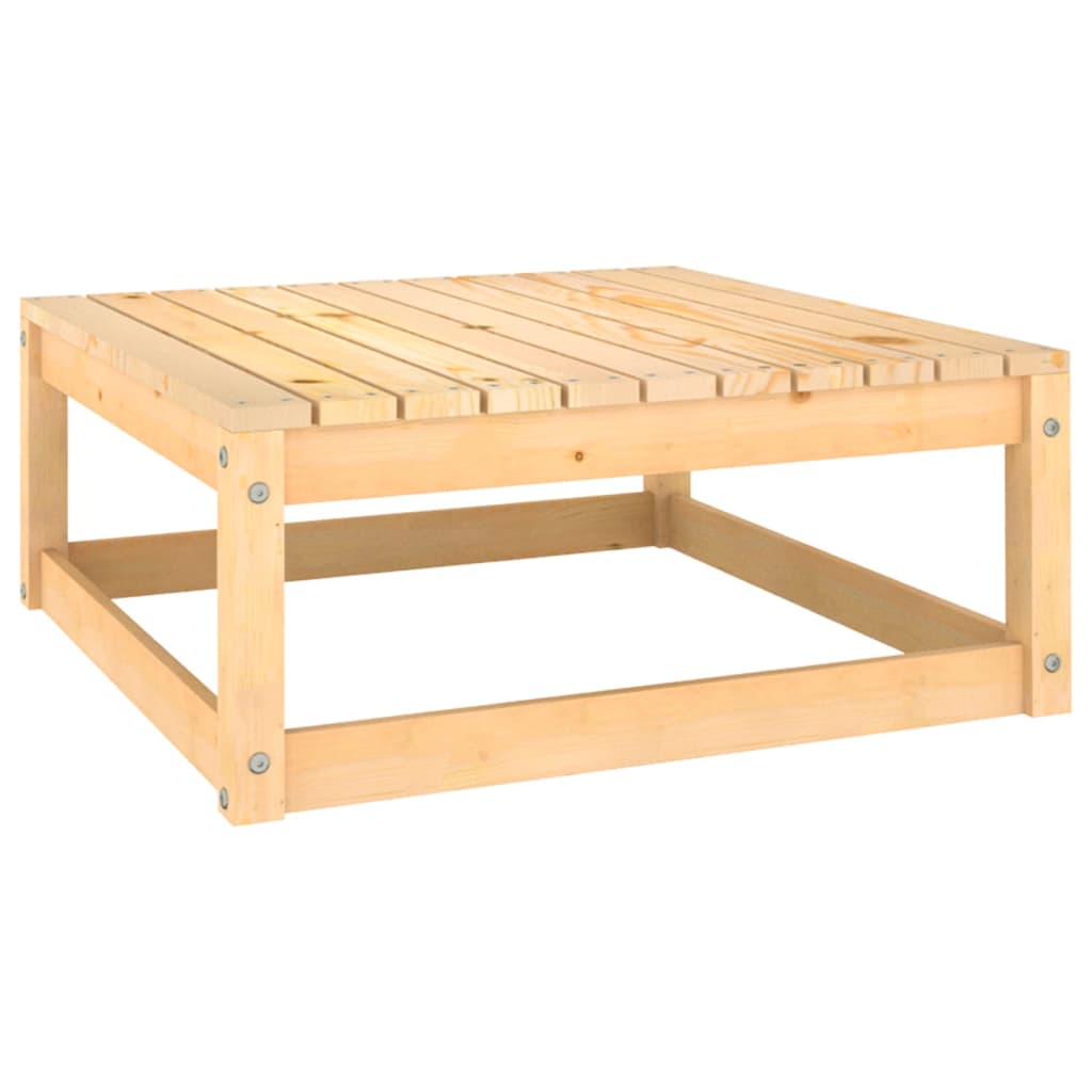 6 Pcs conjunto lounge de jardim com almofadões pinho maciço