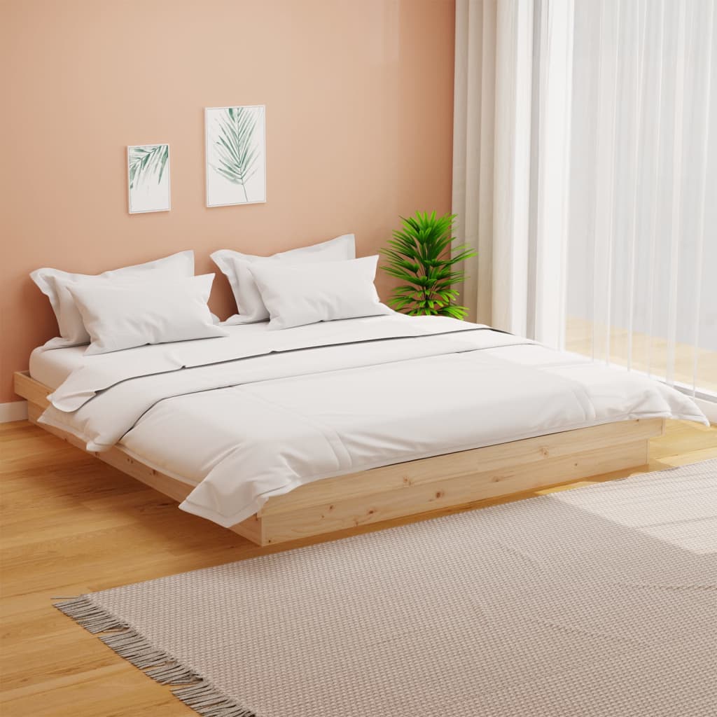 Estrutura de cama super king 180x200 cm madeira maciça