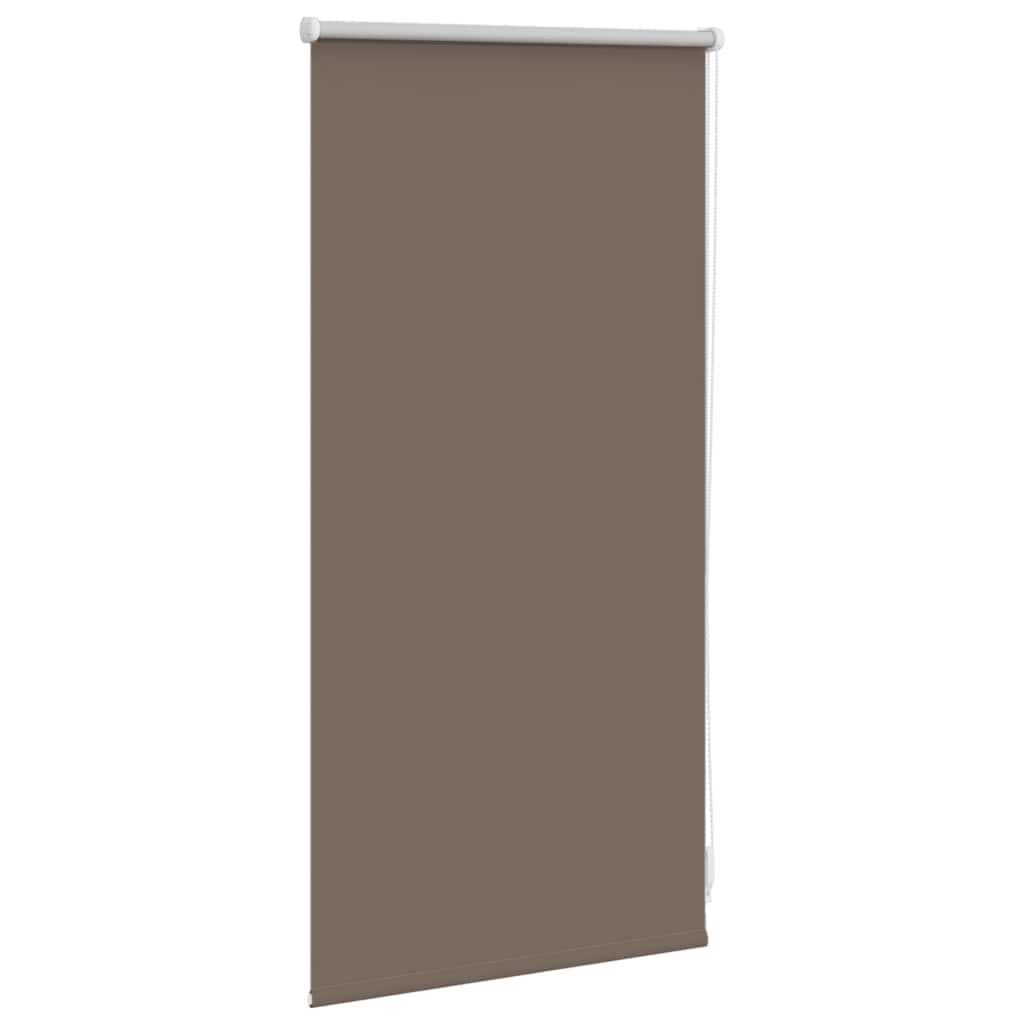 Cortina de rolo blackout, 44,4 x 100 cm, largura do tecido 40 cm, cor café.