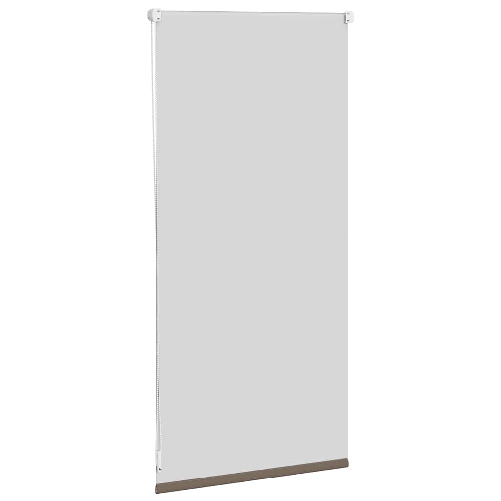 Cortina de rolo blackout, 44,4 x 100 cm, largura do tecido 40 cm, cor café.