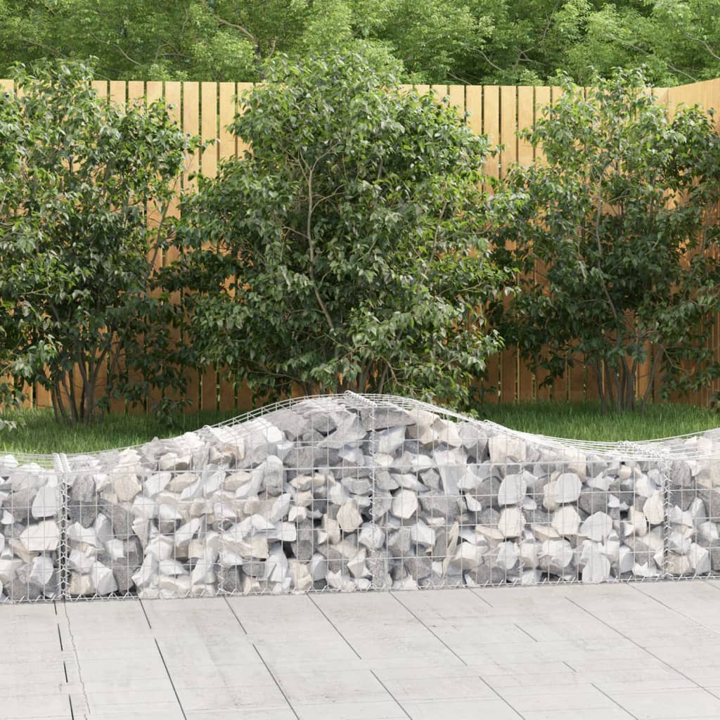 Cestos gabião arqueados 30pcs 200x50x40/60 cm ferro galvanizado