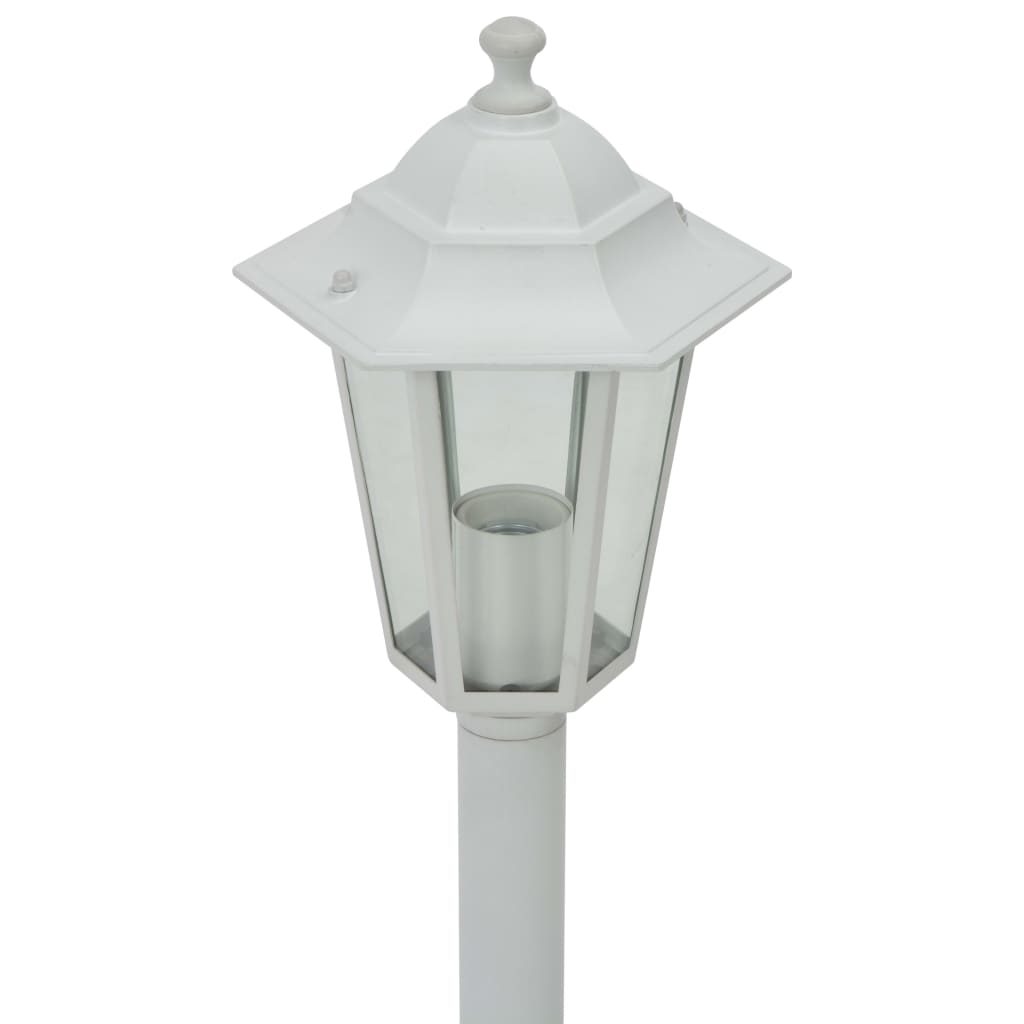Candeeiros de pé para jardim 6 pcs e27 110 cm alumínio branco