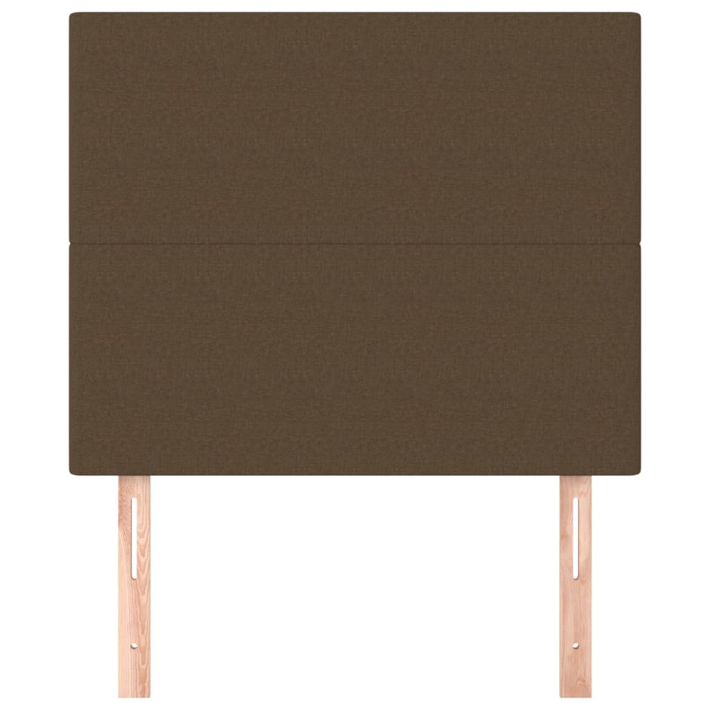 Cabeceira castanho escuro 80x5x118/128 cm tecido