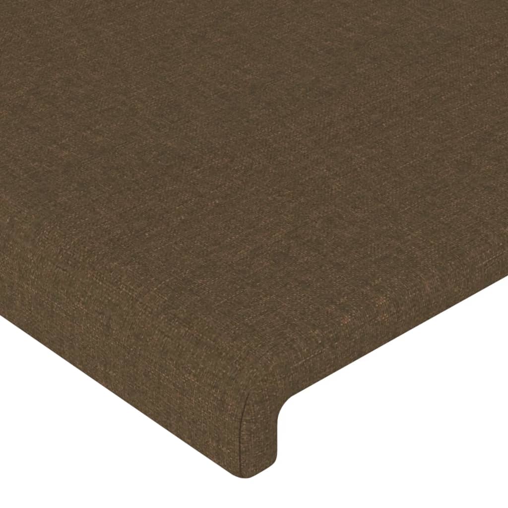 Cabeceira castanho escuro 80x5x118/128 cm tecido