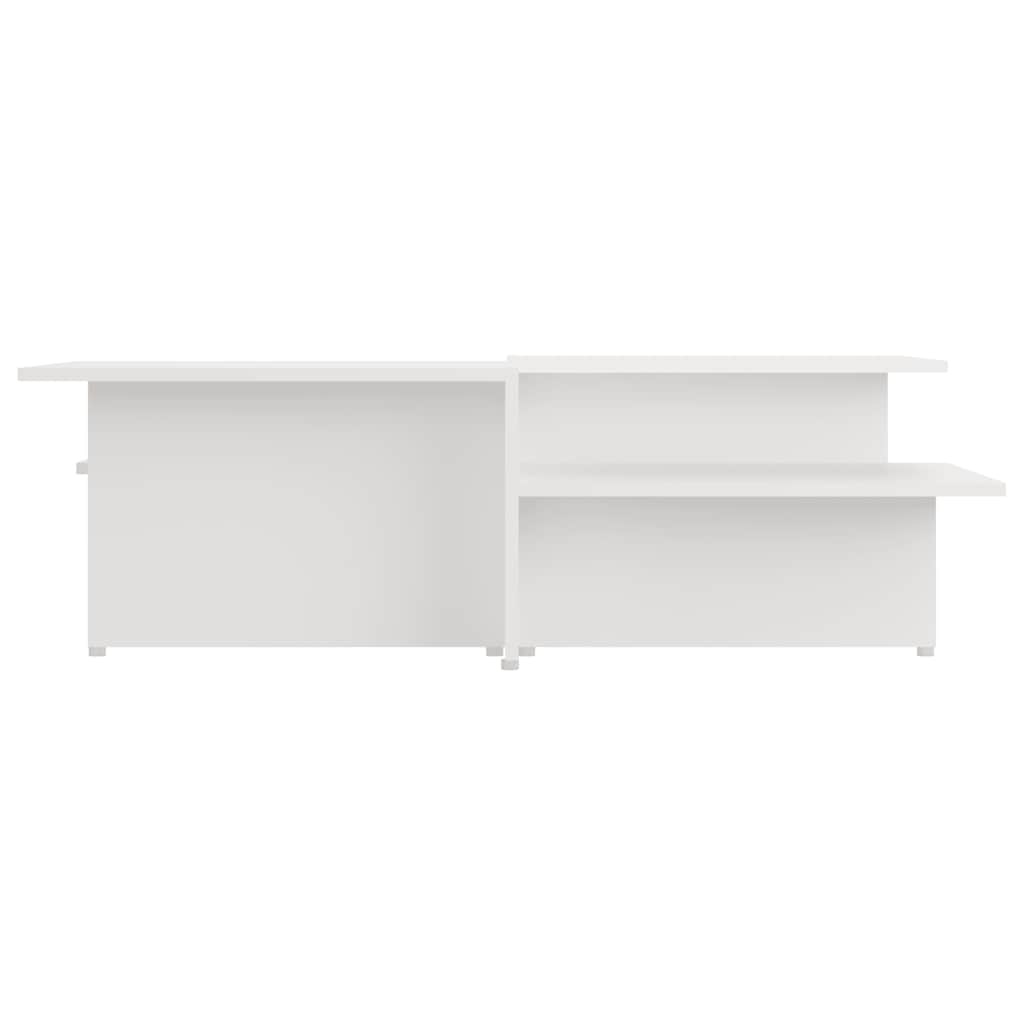 Mesas de centro 2 pcs 111,5x50x33 cm madeira processada branco
