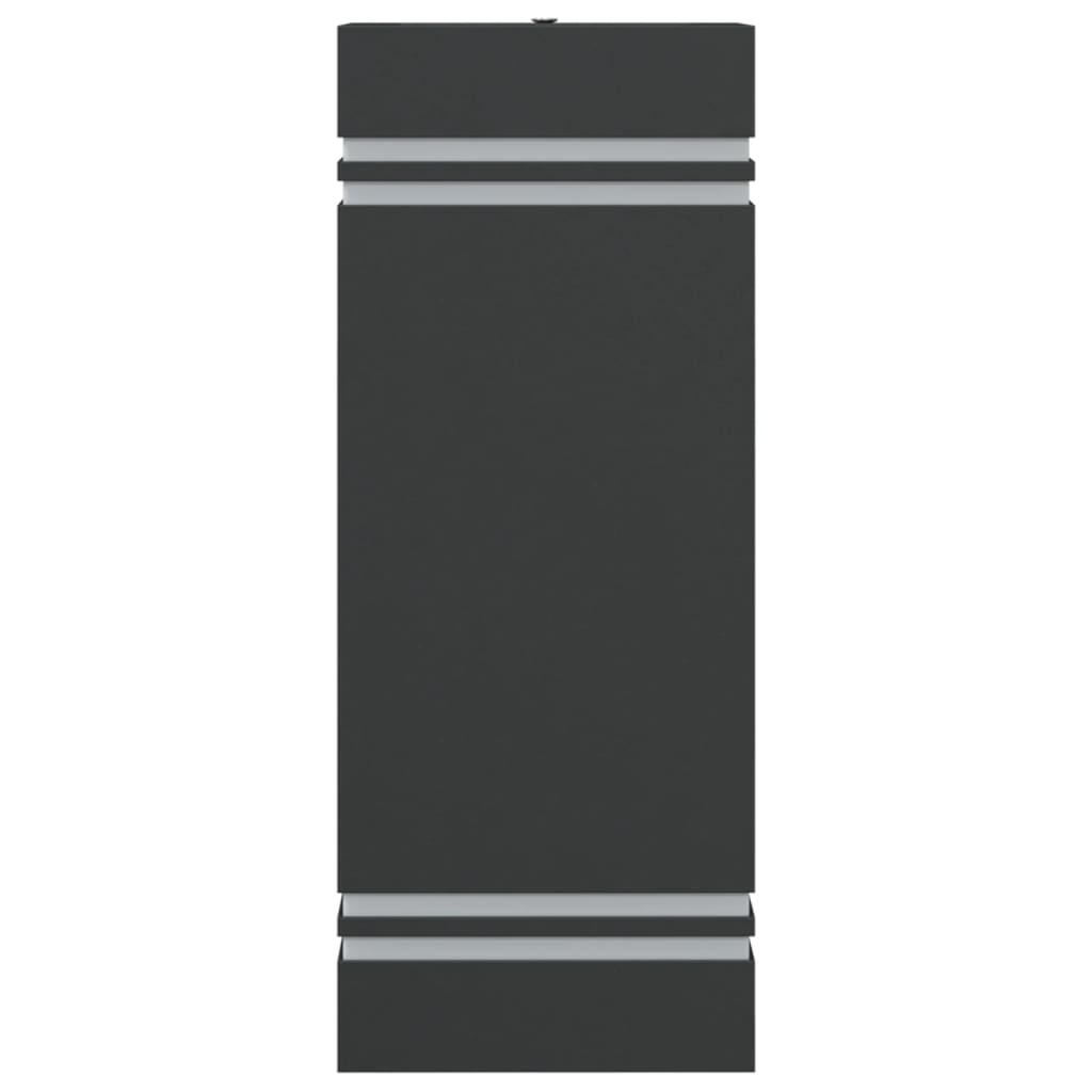 Candeeiros de parede p/ exterior 2 pcs aço inoxidável preto