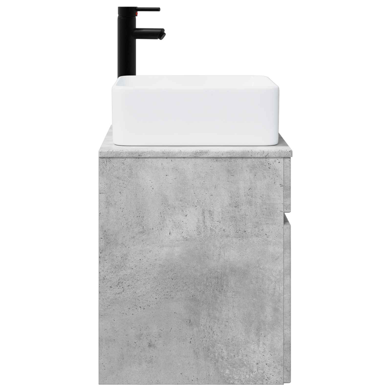 Vanidade de pia de parede cinzento cimento 49 x 41 x 63 cm